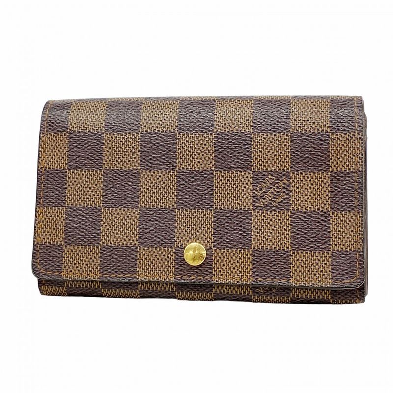 Louis Vuitton Wallet Damier Porte Monnaie Vie Trésor N61730 Ebène Ladies