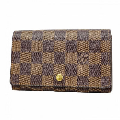 Louis Vuitton Wallet Damier Porte Monnaie Vie Trésor N61730 Ebène Ladies