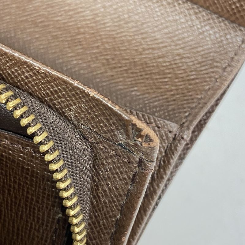 Louis Vuitton Wallet Damier Porte Monnaie Vie Trésor N61730 Ebène Ladies