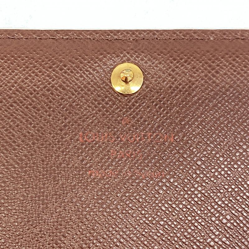 Louis Vuitton Wallet Damier Porte Monnaie Vie Trésor N61730 Ebène Ladies