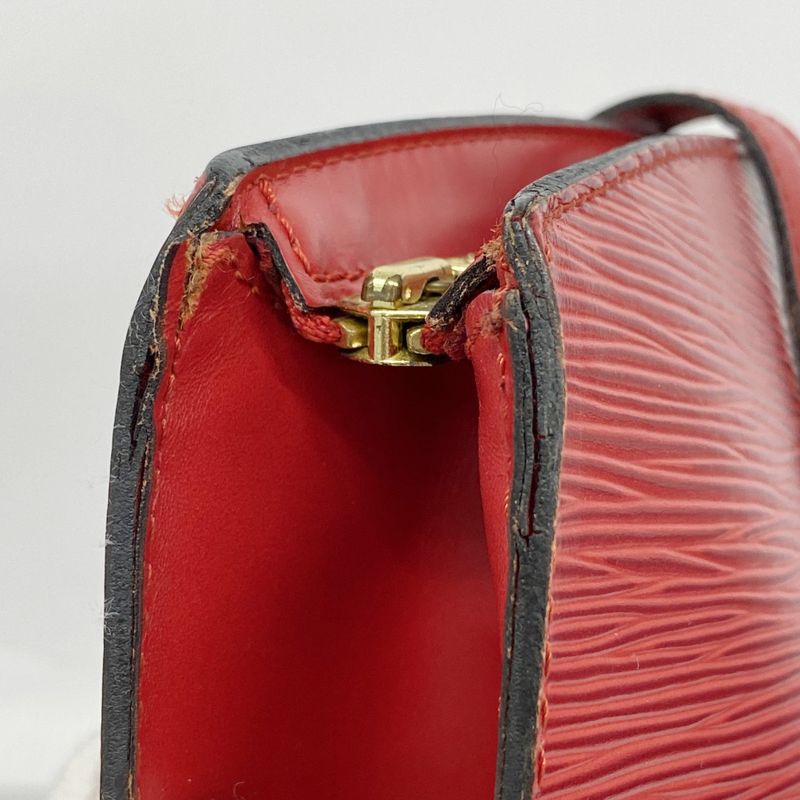Louis Vuitton Shoulder Bag Epi Saint Jacques Shopping M52267 Castilian Red Women