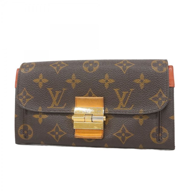 Louis Vuitton Long Wallet Monogram Portefeuille Elysee M60671 Brown Cles