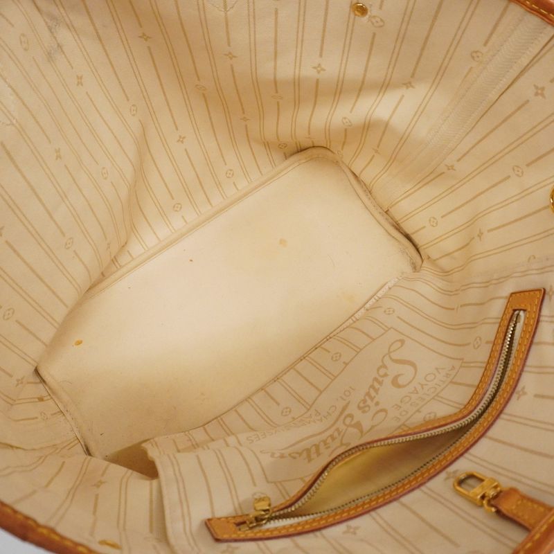 Louis Vuitton Tote Bag Damier Azure Neverfull MM N51107 White Ladies