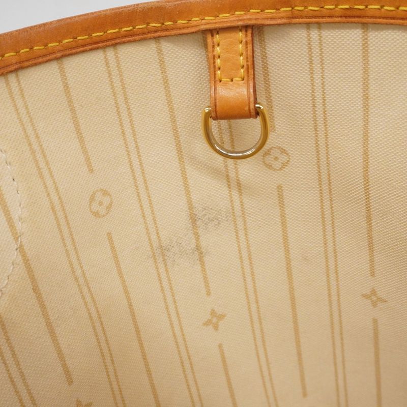 Louis Vuitton Tote Bag Damier Azure Neverfull MM N51107 White Ladies