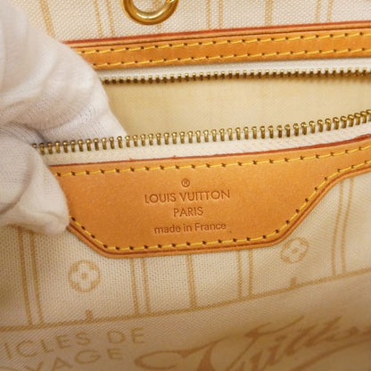 Louis Vuitton Tote Bag Damier Azure Neverfull MM N51107 White Ladies