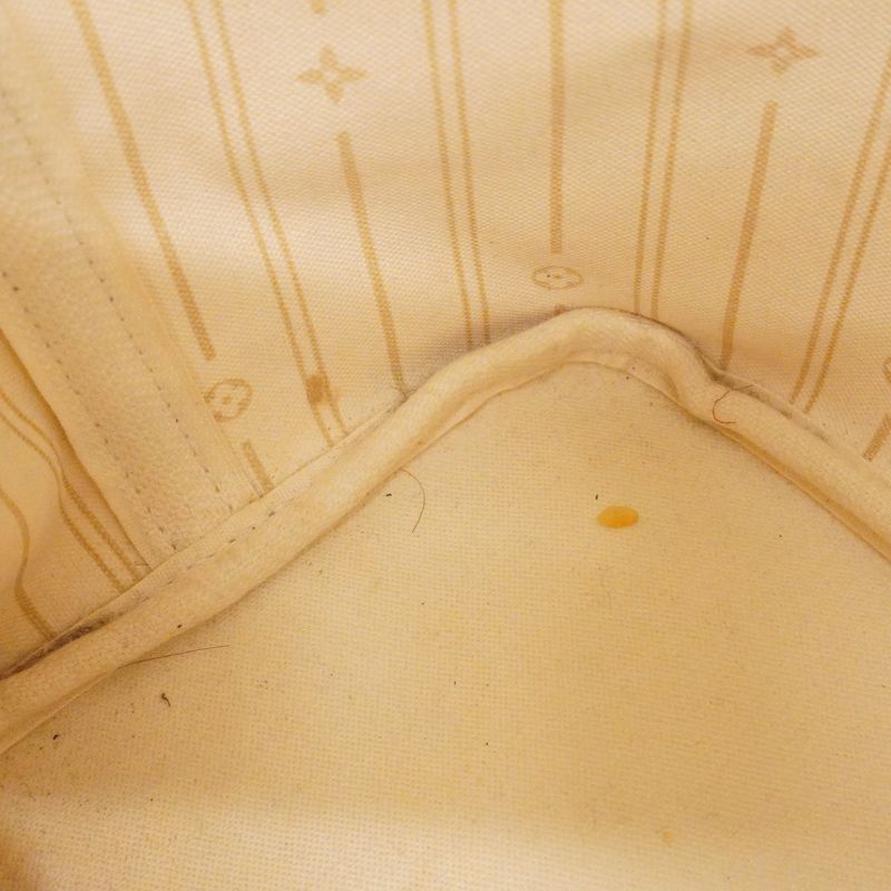 Louis Vuitton Tote Bag Damier Azure Neverfull MM N51107 White Ladies