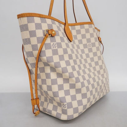 Louis Vuitton Tote Bag Damier Azure Neverfull MM N51107 White Ladies