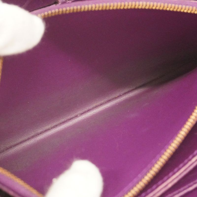 Louis Vuitton Vernis Zippy Wallet M90140 Amethyst Women's Long Wallet
