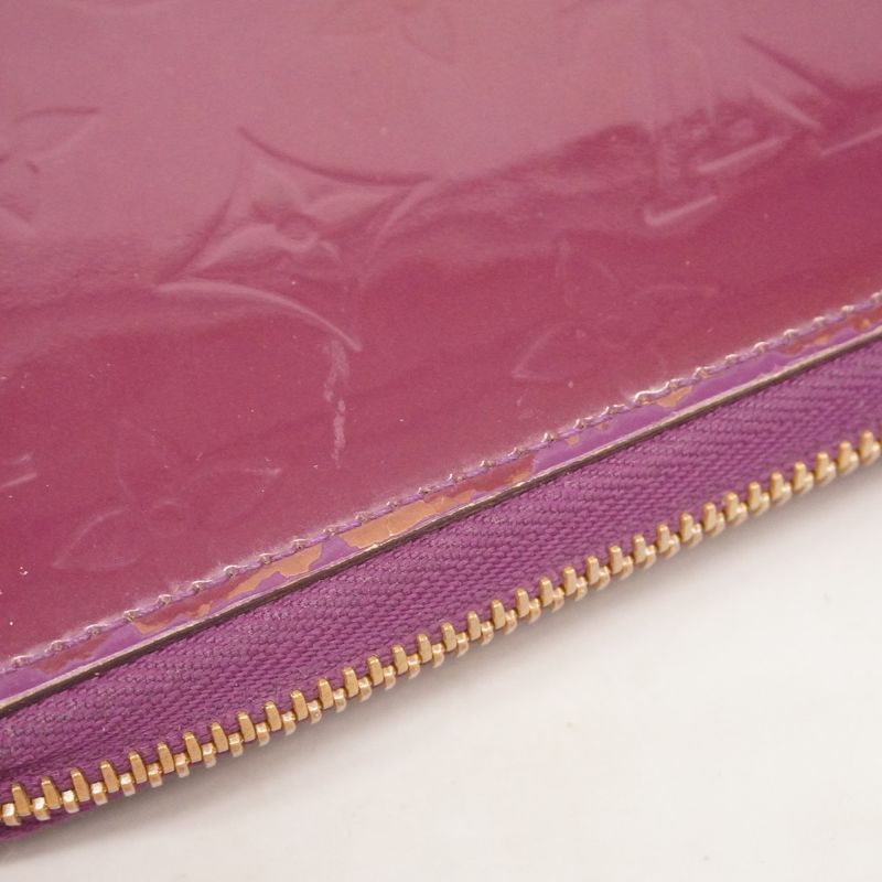 Louis Vuitton Vernis Zippy Wallet M90140 Amethyst Women's Long Wallet