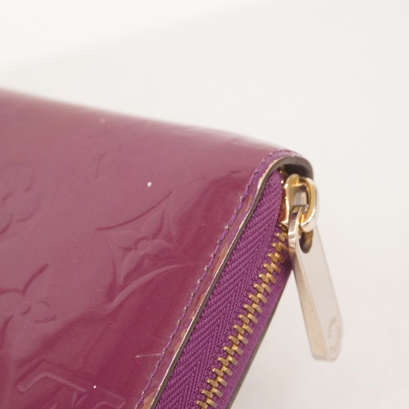 Louis Vuitton Vernis Zippy Wallet M90140 Amethyst Women's Long Wallet