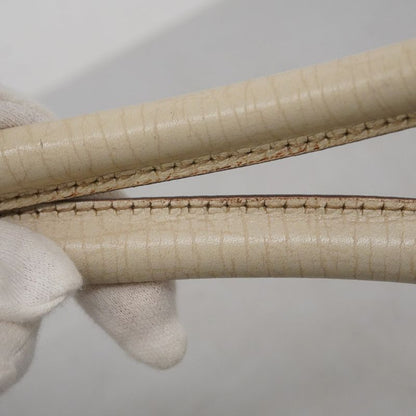 Gucci Tote Bag GG Supreme 114595 PVC Beige White Silver Hardware Women's