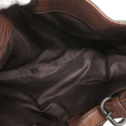 Gucci Shoulder Bag Horsebit 101975 Denim Brown Silver Hardware Women