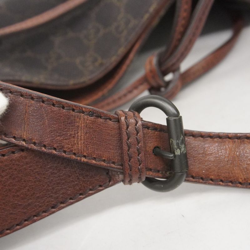 Gucci Shoulder Bag Horsebit 101975 Denim Brown Silver Hardware Women