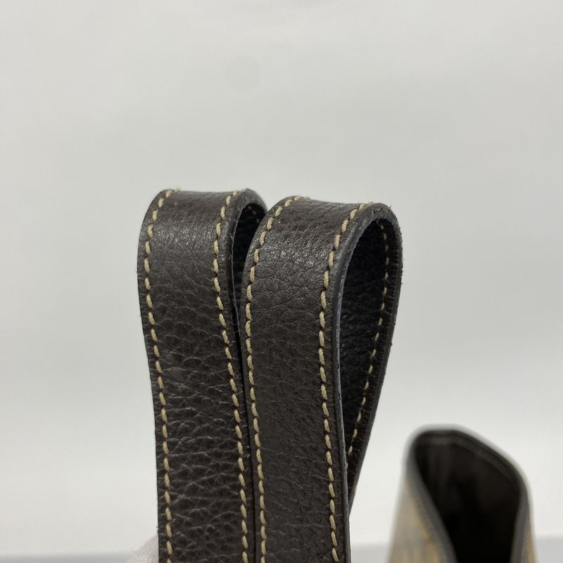 Gucci Tote Bag GG Crystal 238696 Coated Canvas Brown Chien Pan Gold Hardware