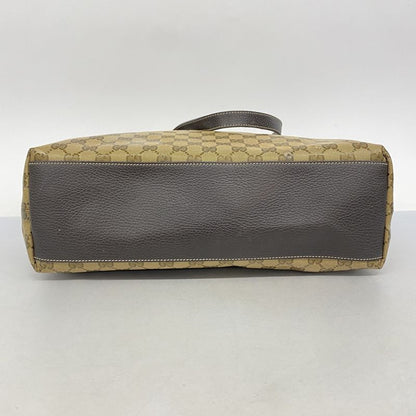 Gucci Tote Bag GG Crystal 238696 Coated Canvas Brown Chien Pan Gold Hardware
