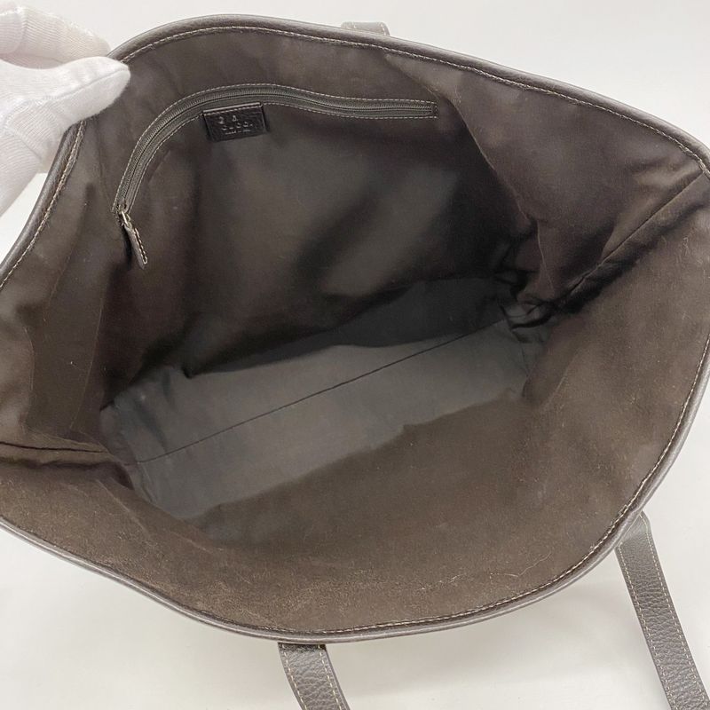 Gucci Tote Bag GG Crystal 238696 Coated Canvas Brown Chien Pan Gold Hardware