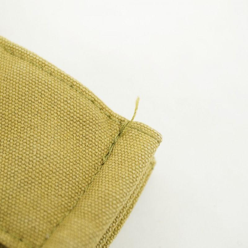 Hermes Tote Bag Fourre Tout MM Canvas Khaki Navy Silver Hardware Men Women