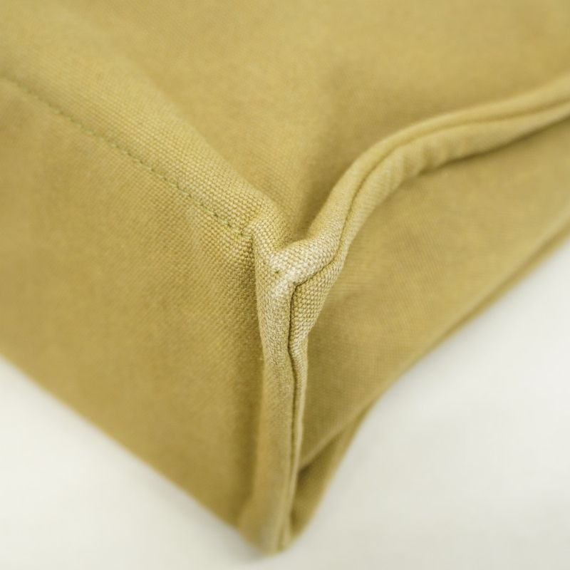 Hermes Tote Bag Fourre Tout MM Canvas Khaki Navy Silver Hardware Men Women