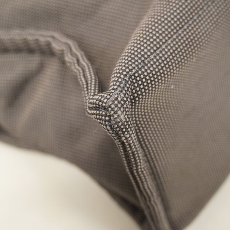 Hermes Tote Bag Her Line MM Canvas Gray Silver Hardware Men Women Unisex