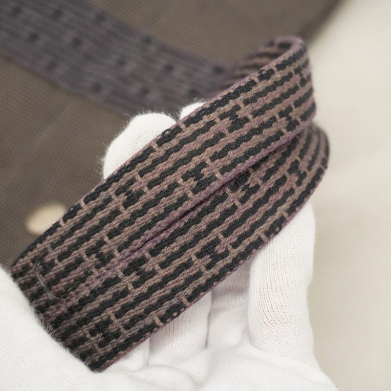 Hermes Tote Bag Her Line MM Canvas Gray Silver Hardware Men Women Unisex