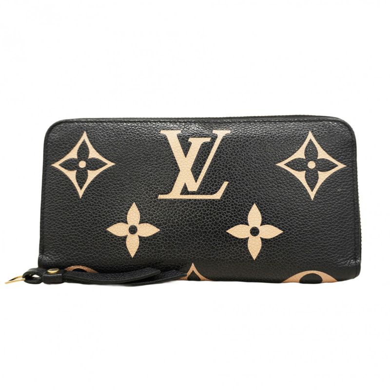 Louis Vuitton Long Wallet Monogram/empreinte Bicolor Zippy Wallet M80481 Black