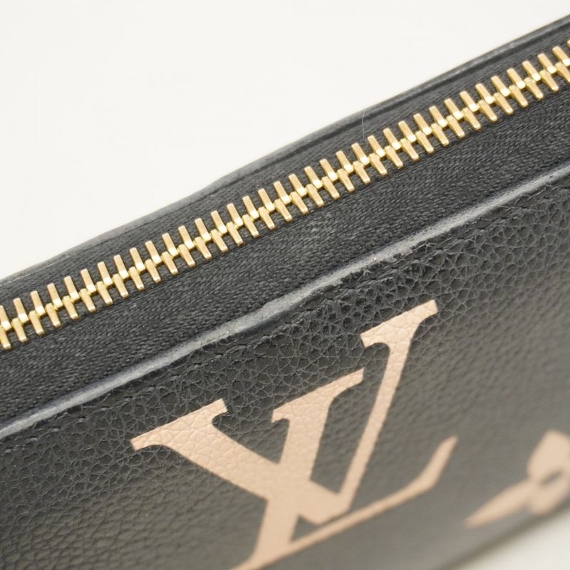 Louis Vuitton Long Wallet Monogram/empreinte Bicolor Zippy Wallet M80481 Black