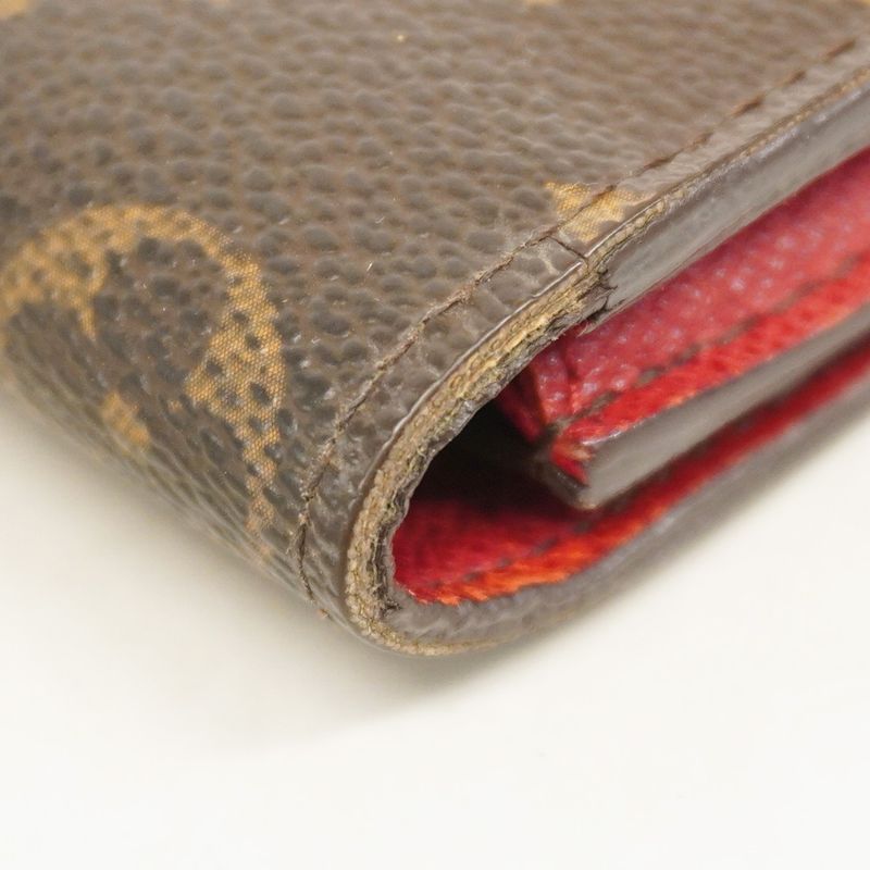 Louis Vuitton Long Wallet Monogram Portefeuille Emily M60136 Brown Rouge Women's