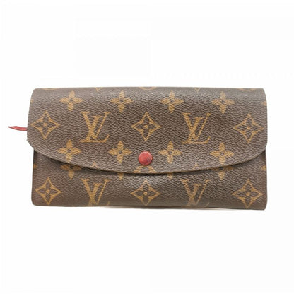 Louis Vuitton Long Wallet Monogram Portefeuille Emily M60136 Brown Rouge Women's