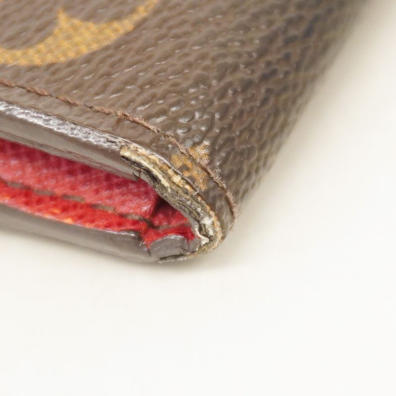 Louis Vuitton Long Wallet Monogram Portefeuille Emily M60136 Brown Rouge Women's