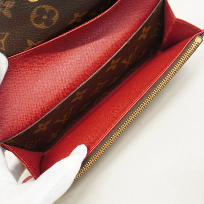 Louis Vuitton Long Wallet Monogram Portefeuille Emily M60136 Brown Rouge Women's