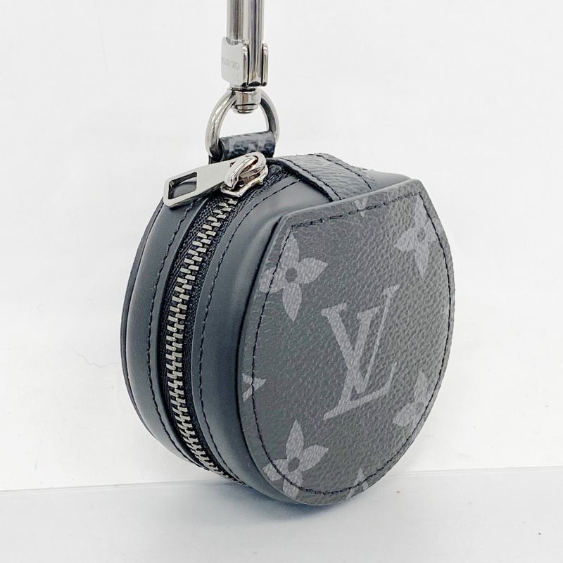 Louis Vuitton Earphone Case Monogram Eclipse Etui Earphones Gi0496 Black Men's