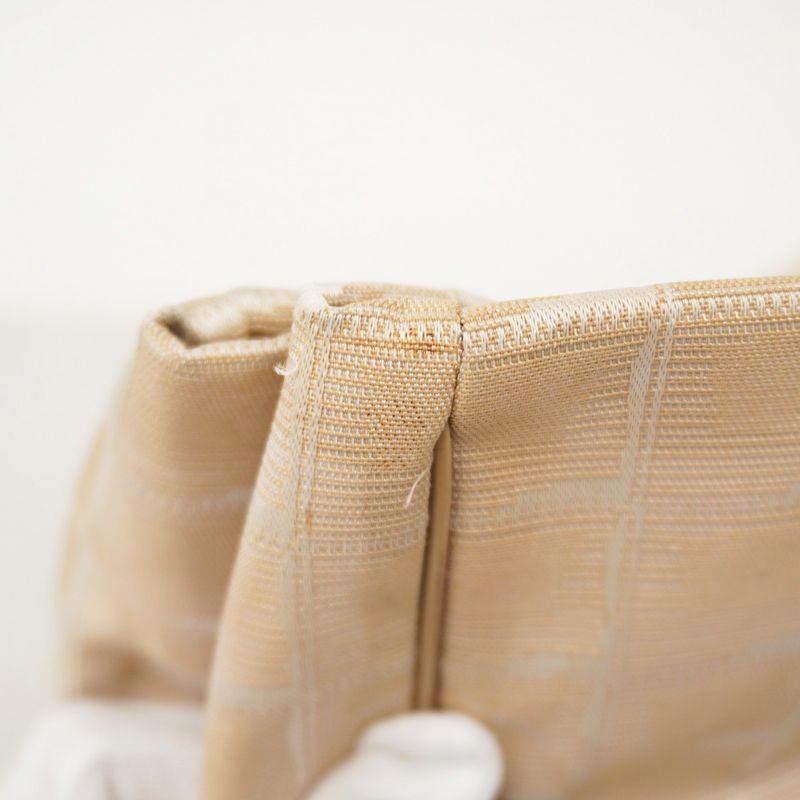 Chanel Tote New Travel Nylon Beige Chien Pan Gold Hardware Women's