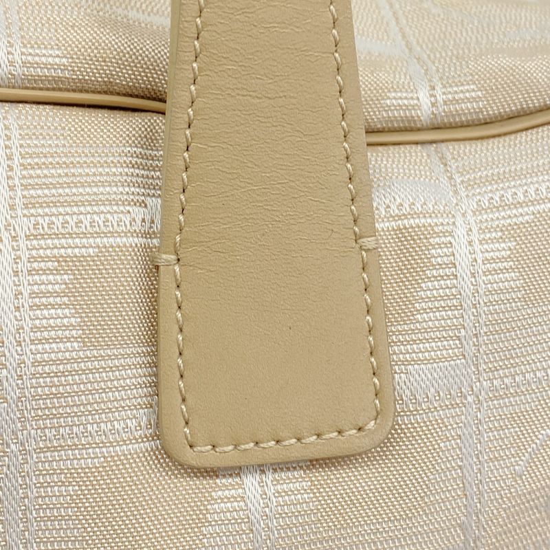 Chanel Handbag New Travel Nylon Beige Silver Hardware Women