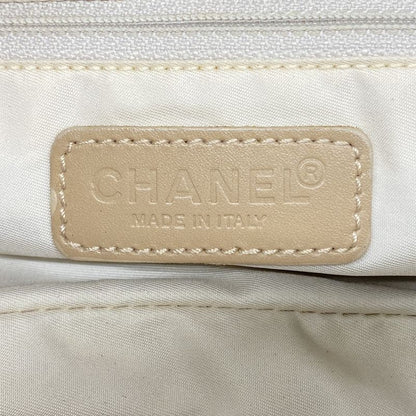 Chanel Handbag New Travel Nylon Beige Silver Hardware Women