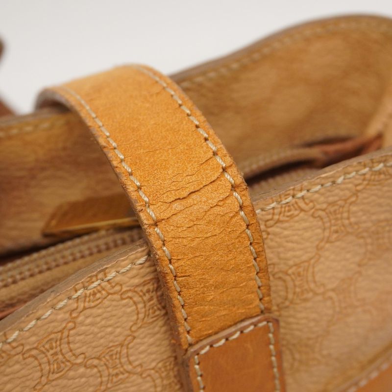 Celine Tote Bag Macadam PVC Beige Gold Hardware Women