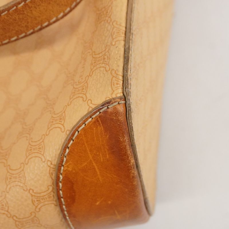 Celine Tote Bag Macadam PVC Beige Gold Hardware Women
