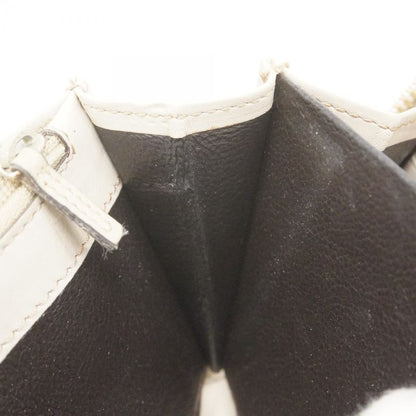 Guccissima 112724 Leather Ivory Chien Pan Gold Hardware Women's Long Wallet