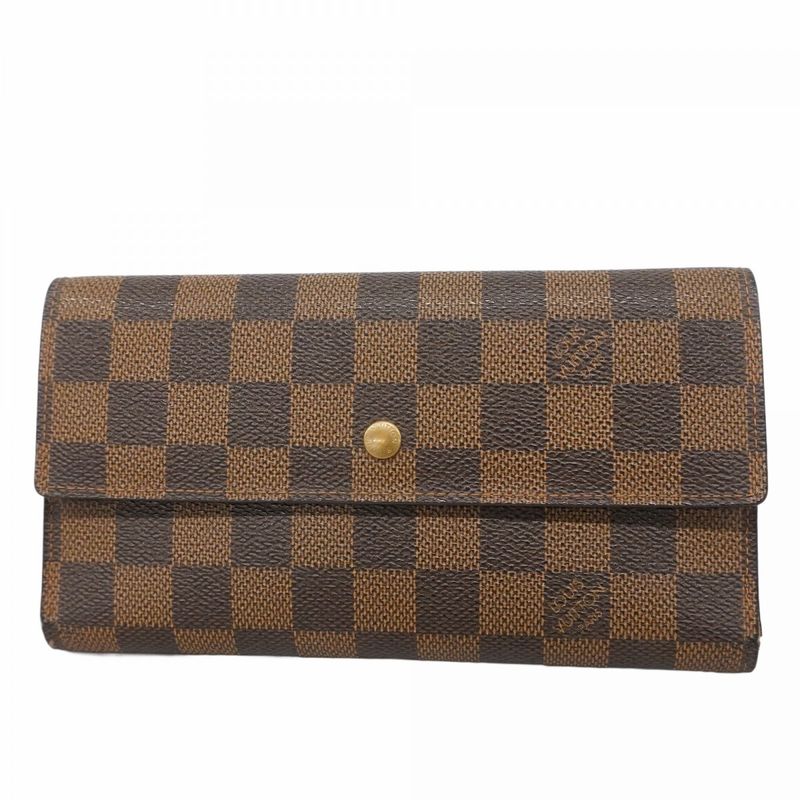 Louis Vuitton Trifold Long Wallet Damier Porte Trésor International N61215