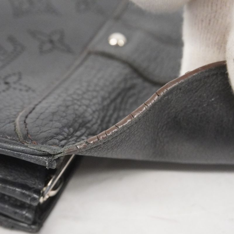 Louis Vuitton Mahina Portefeuille Iris Long Wallet M58163 Noir Black Women