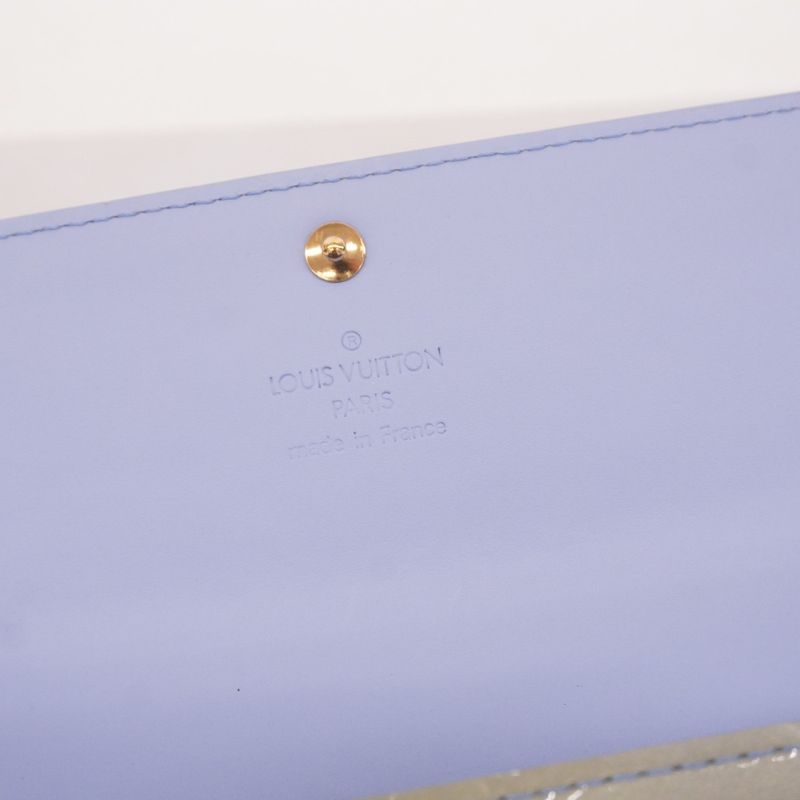 Louis Vuitton Vernis Pochette Porte Monet Cles Di M91235 Lavande Women's Long