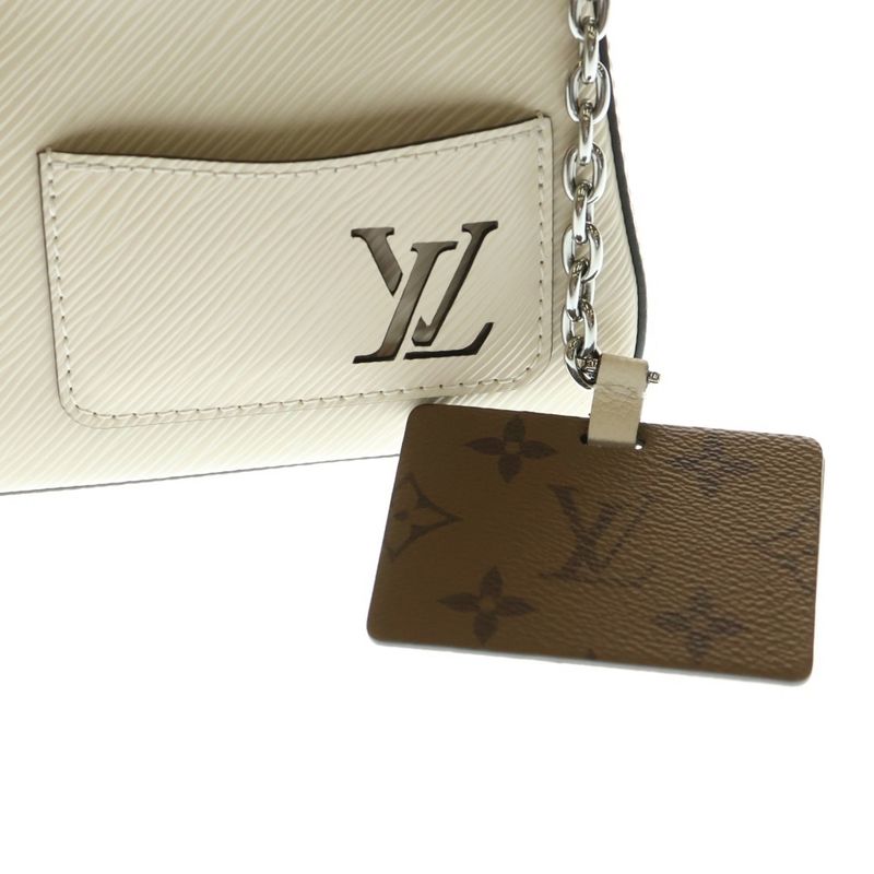 Louis Vuitton Marel Epi Leather Monogram Chain 2WAY Hand Shoulder Bag Silver