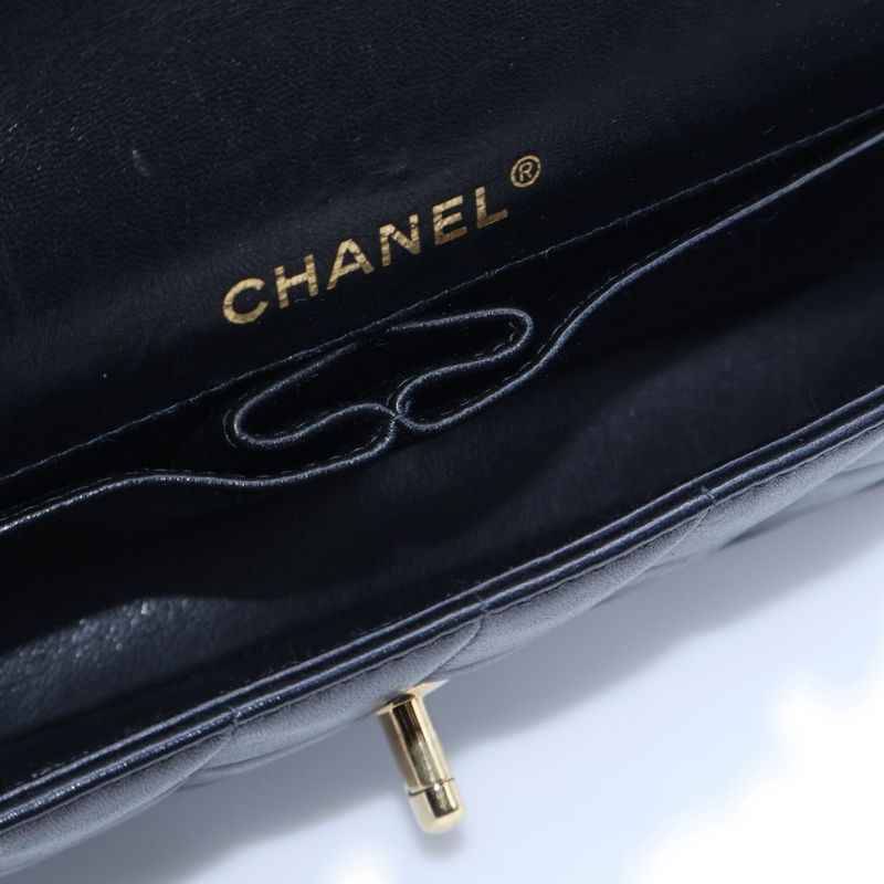 Chanel Choco Bar Coco Mark Turnlock Lambskin Leather Chain Shoulder Bag Gold