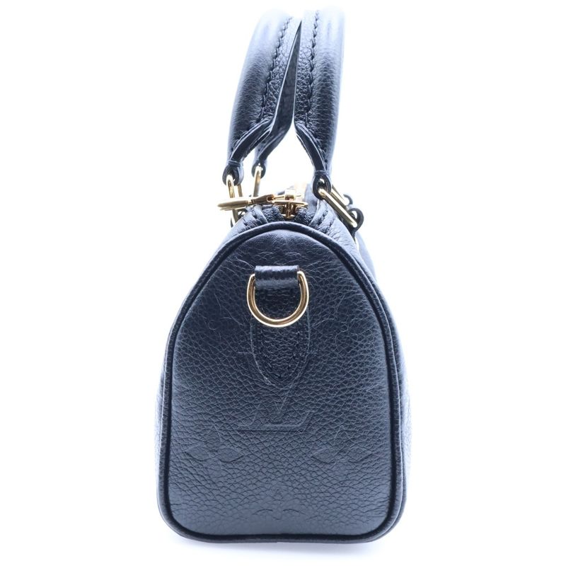 Louis Vuitton Monogram Empreinte Nano Speedy Noir Black 2WAY Leather Handbag
