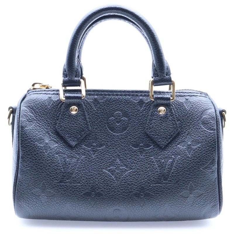 Louis Vuitton Monogram Empreinte Nano Speedy Noir Black 2WAY Leather Handbag
