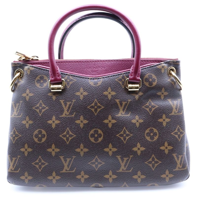 Louis Vuitton Pallas BB Monogram PVC Leather 2WAY Hand Shoulder Bag Gold