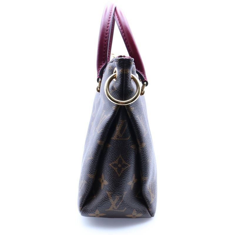 Louis Vuitton Pallas BB Monogram PVC Leather 2WAY Hand Shoulder Bag Gold