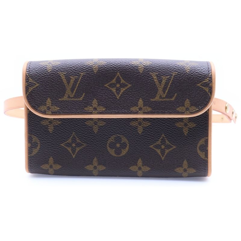 Louis Vuitton Pochette Florentine Monogram PVC Leather Waist Pouch Belt Body