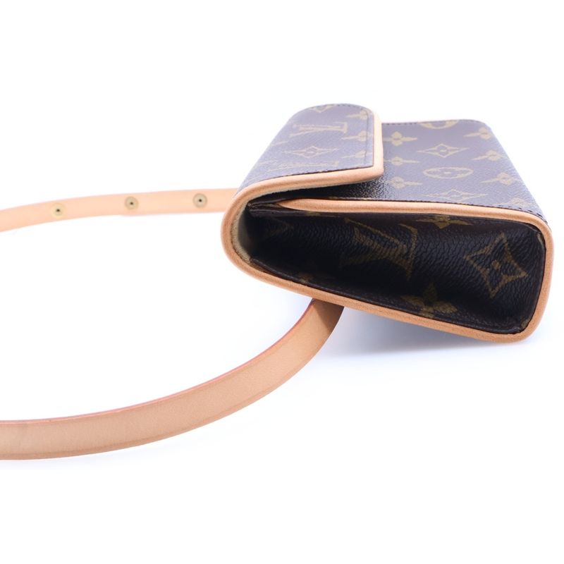 Louis Vuitton Pochette Florentine Monogram PVC Leather Waist Pouch Belt Body