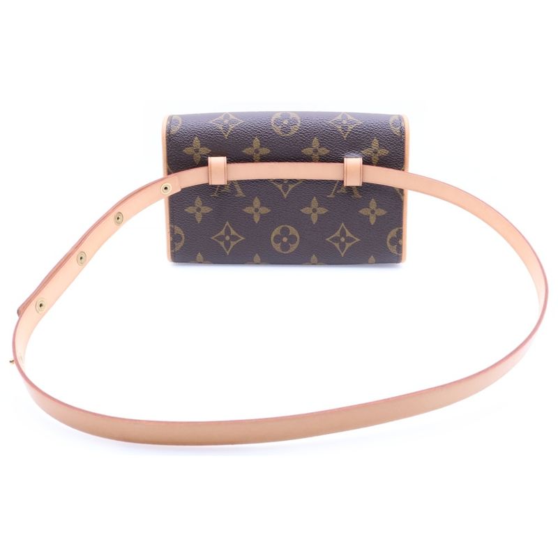 Louis Vuitton Pochette Florentine Monogram PVC Leather Waist Pouch Belt Body