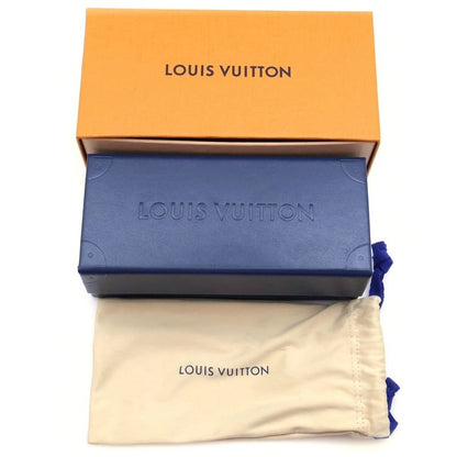 Louis Vuitton My Monogram Round Sunglasses Black X Blue #52□19 Z1526e Gold